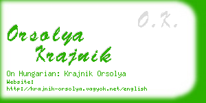 orsolya krajnik business card